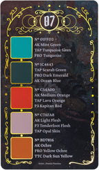 Deck of Many Colors — Card 07 back, paint matches and hex codes