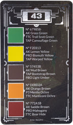 Deck of Many Colors — Card 43 back, paint matches and hex codes