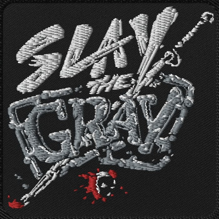 NINJON Slay the Gray Embroidered Patch — tight crop for collection grid