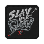 Slay the Gray Embroidered Patch — view 1