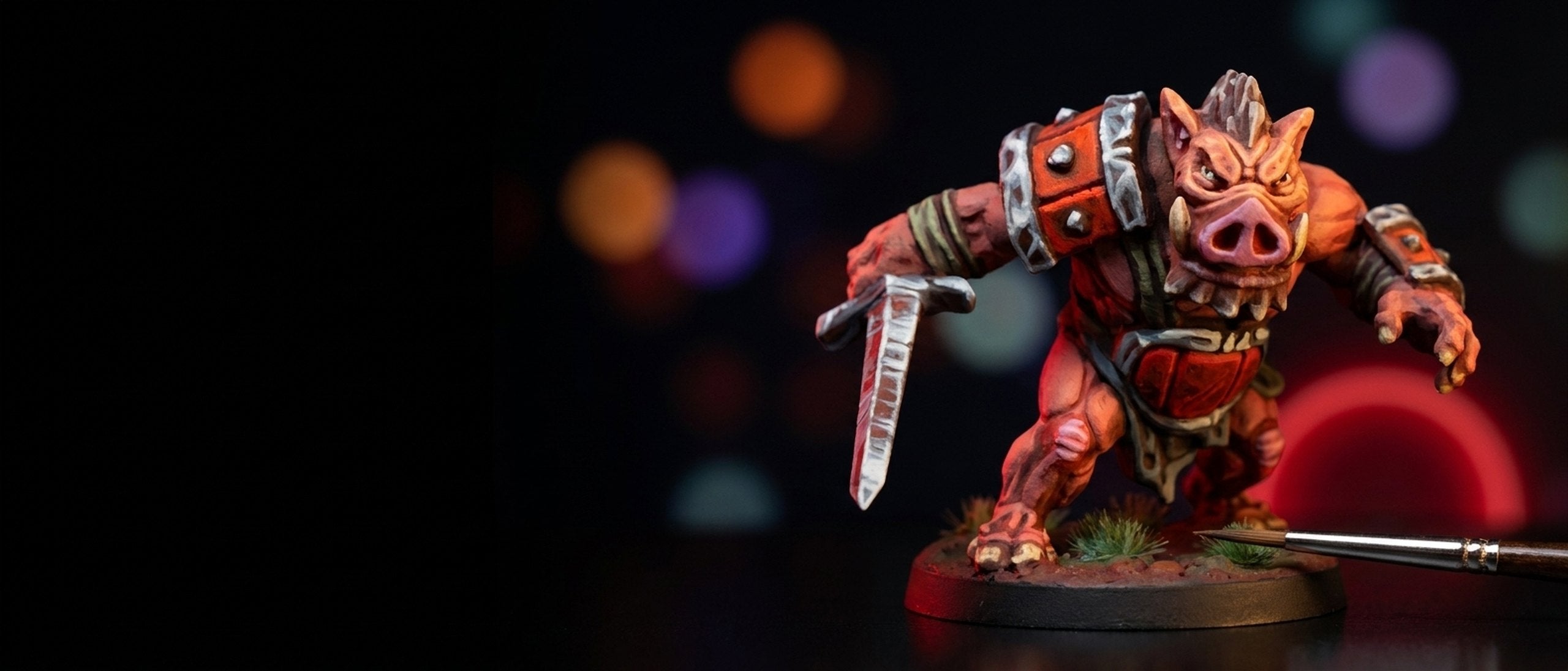 Boar-headed warrior miniature
