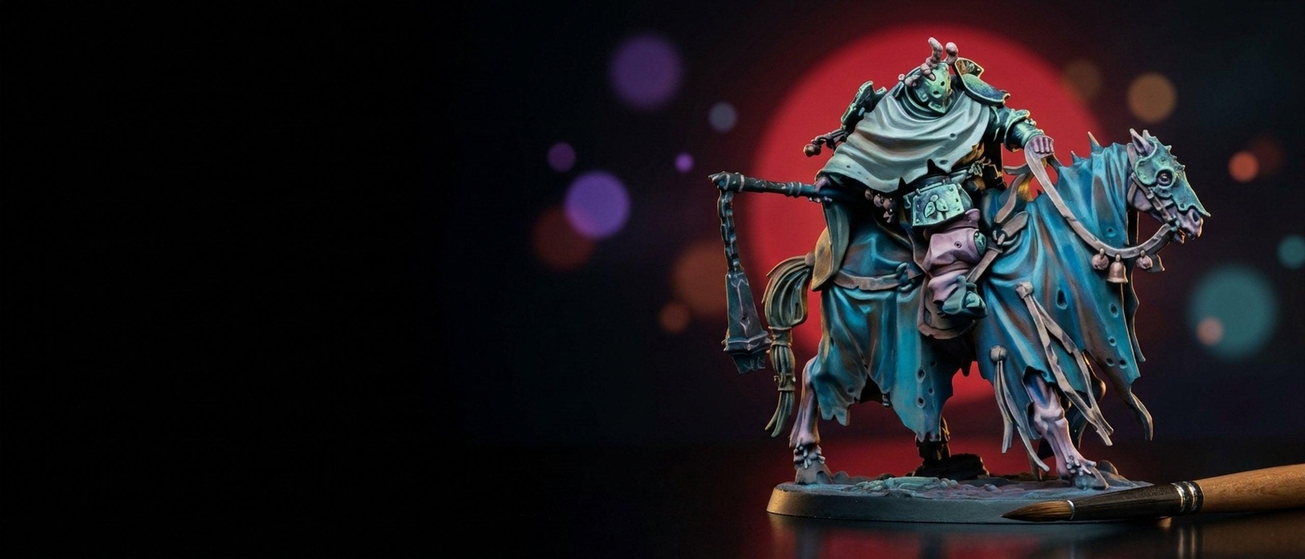 Blue robed rider miniature